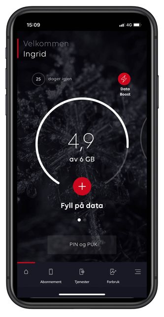 Fyll på data